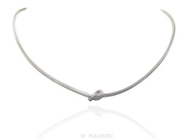 RMB|925: Necklace fox tail wire with simple knot for men and women Nalbori