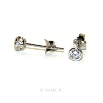 RMB|Argento 925 : Parure cipollino 3 mm punto luce con zircone. Catena veneziana ciondolo passante e Orecchini abbinati