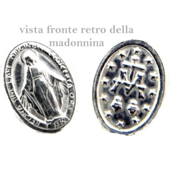 RMB|Bracciale rosario uomo donna in Argento 925 madonna , croce e cristallo rosso 16,00 18,50 cm