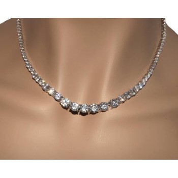 RMB|Collana Collier Tennis argetno 925 gradazione 7 mm 45 cm