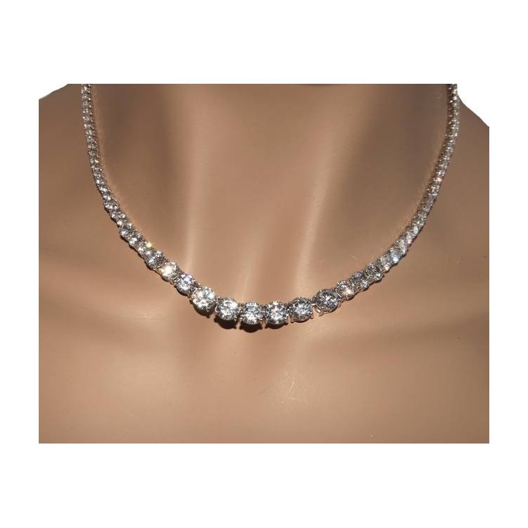 RMB|925: Necklace Collier women model Tennis degrade 'grade 7 mm 45 cm