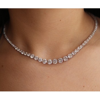 RMB|Collana Collier Tennis argetno 925 gradazione 7 mm 45 cm