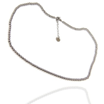 RMB|steel balls necklace 4mm long 45+5cm choker