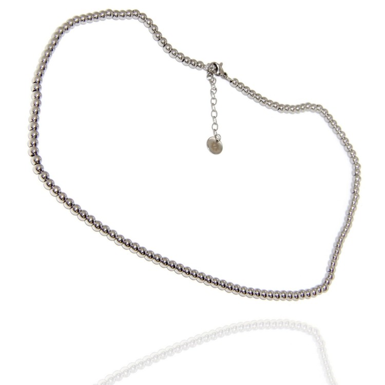 RMB|steel balls necklace 4mm long 45+5cm choker