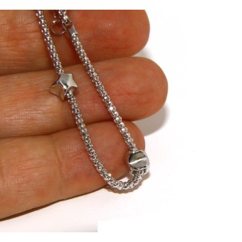 RMB|925: popcorn woman bracelet with star  17-19 cm