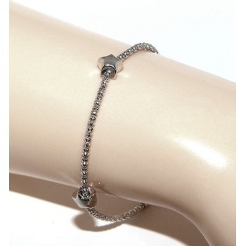 RMB|925: popcorn woman bracelet with star  17-19 cm