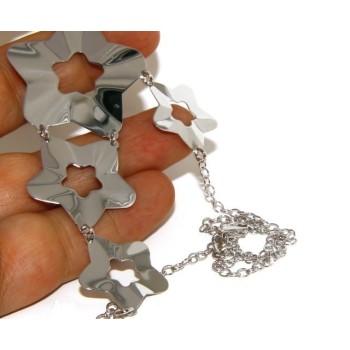 RMB|925: Women's Necklace with a shower of stars asymmetrical 45 cm adjustable