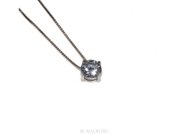 RMB|Argento 925 : Collana Collier donna pendente passante punto luce griffe 6 mm