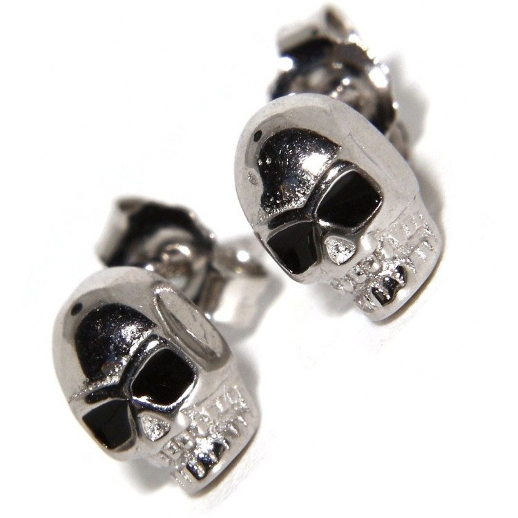 RMB|925 silver earrings pair of very small skulls for men and women