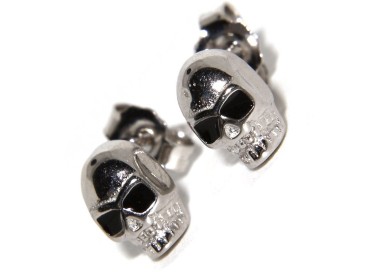 RMB|925 silver earrings pair of very small skulls for men and women