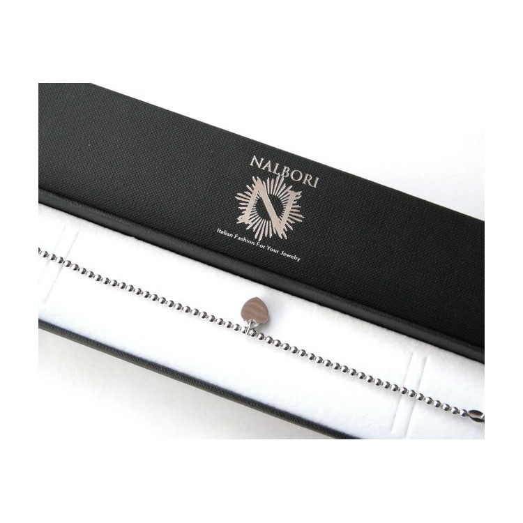 RMB|Bracelet in 925 sterling silver pendant woman balls with smooth heart pendant