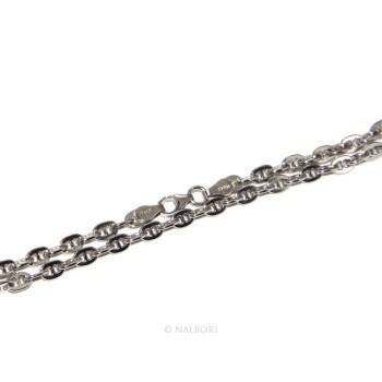 RMB|ARGENTO 925 : Collana stile vintage traversino 6 x 8 massiccio uomo donna lunga 70 o 85 cm