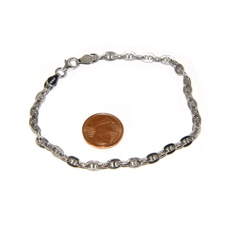 RMB|ARGENTO 925 : Bracciale stile vintage traversino 6 x 8 massiccio uomo donna varie misure