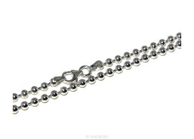 RMB|SILVER 925: Choker necklace dots balls balls 3.0 mm various lengths clear pattern bleached
