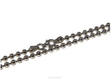 RMB|SILVER 925: Choker necklace dots balls balls 3.0 mm various lengths rhodium finish