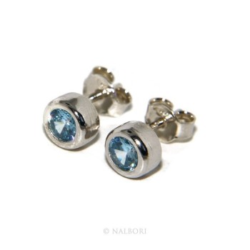 RMB|SILVER 925: Bracelet slave woman earrings natural zircons Ring brilliant blue aquamarine