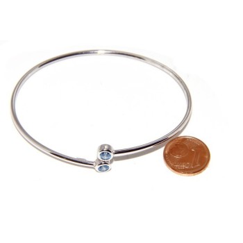 RMB|SILVER 925: Bracelet slave woman earrings natural zircons Ring   Blue light ultramarine - capri brilliant