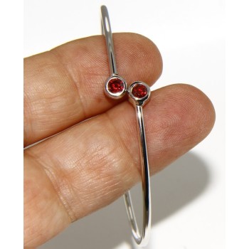 RMB|ARGENTO 925 : Bracciale donna schiava orecchini anello zirconi naturali rosso granato (ruby)  brillante