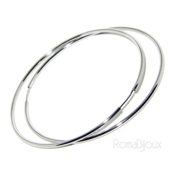 RMB|925: Women's earrings anelle circles classic smooth bushings 74 mm