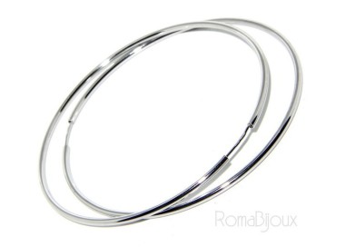 RMB|925: Women's earrings anelle circles classic smooth bushings 74 mm