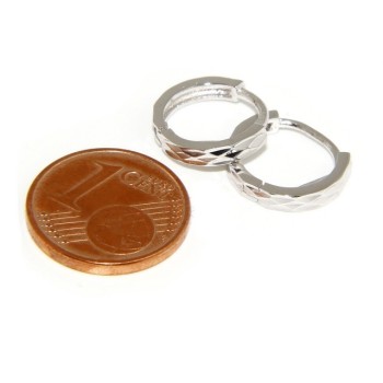 RMB|925: massive earrings snap male or female small diamond 12.5 mm (a pair))