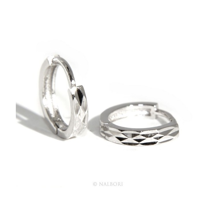 RMB|925: massive earrings snap male or female small diamond 12.5 mm (a pair))