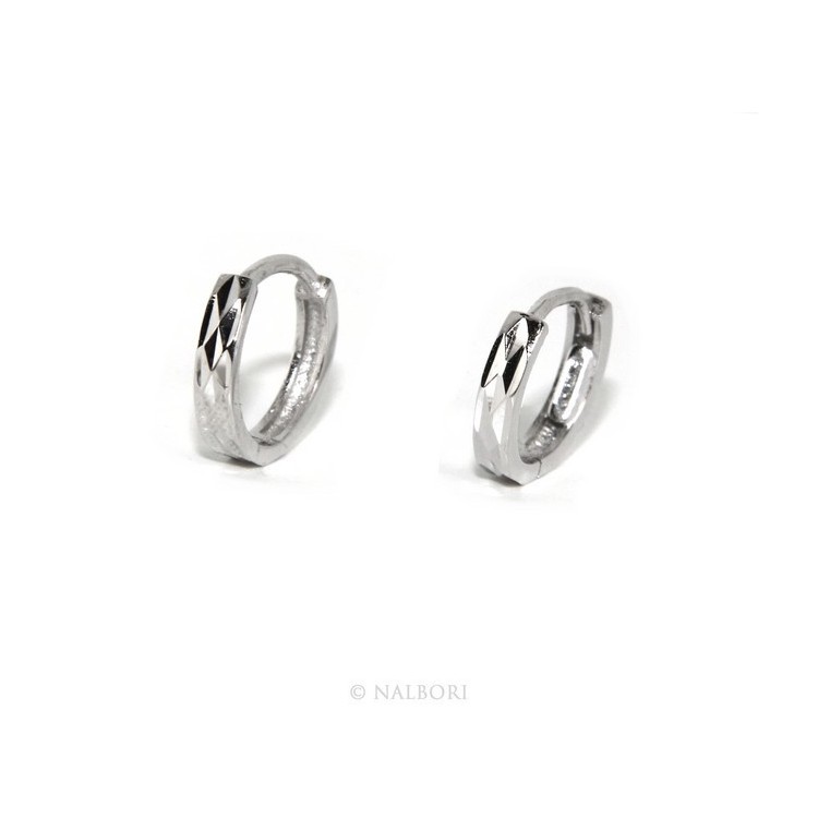RMB|925: massive earrings snap male or female small diamond 12.5 mm (a pair))