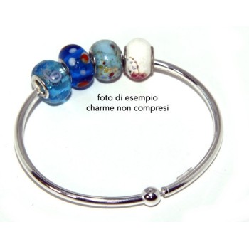 RMB|SILVER 925: woman bracelet for patented CHARMs BEADS closing pendants oval midsize