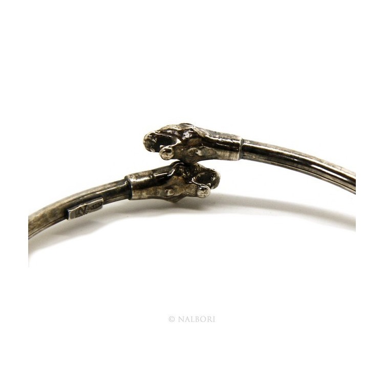 RMB|SILVER 925: Bracelet man or woman slave opened PUMA burnished - Symbols of Nalbori