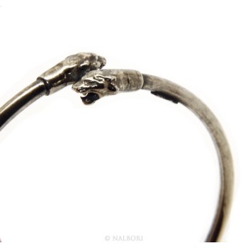 RMB|SILVER 925: Bracelet man or woman slave opened PUMA burnished - Symbols of Nalbori