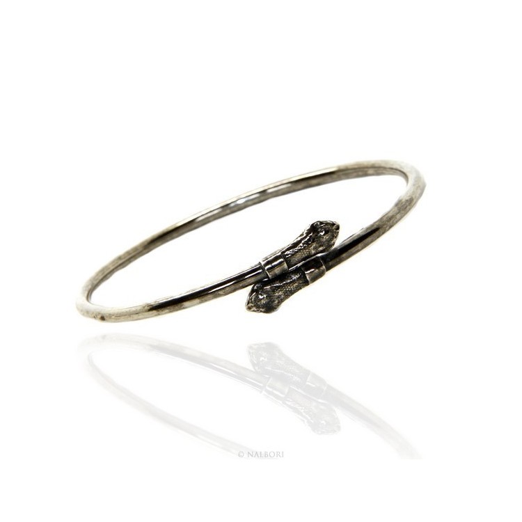 RMB|SILVER 925: Bracelet man or woman slave opened SNAKE burnished - Symbols of Nalbori