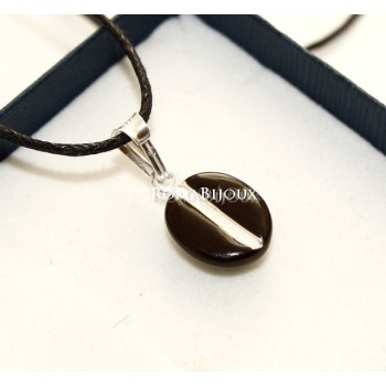 RMB|Ciondolo Argento 925 : chicco di caffè !!