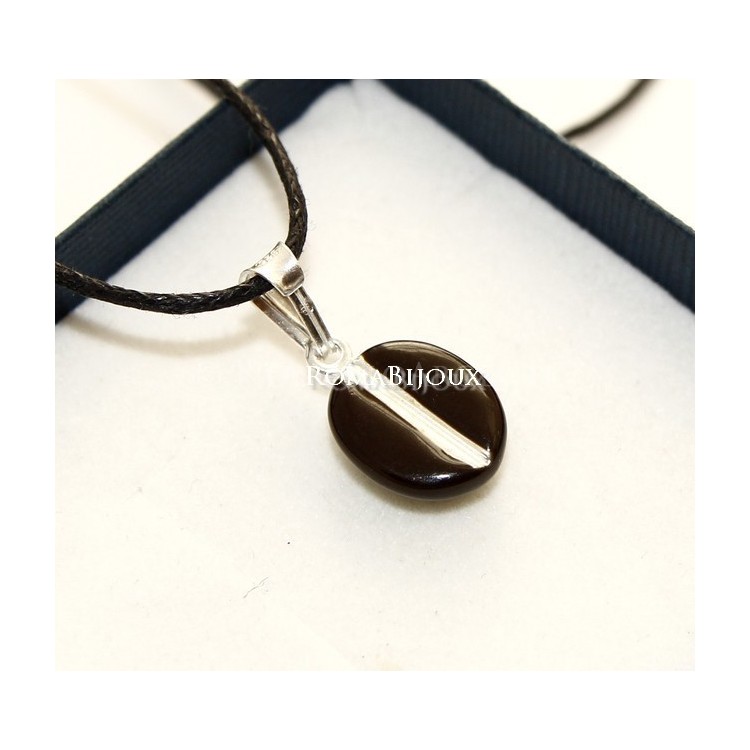 RMB|Ciondolo Argento 925 : chicco di caffè !!