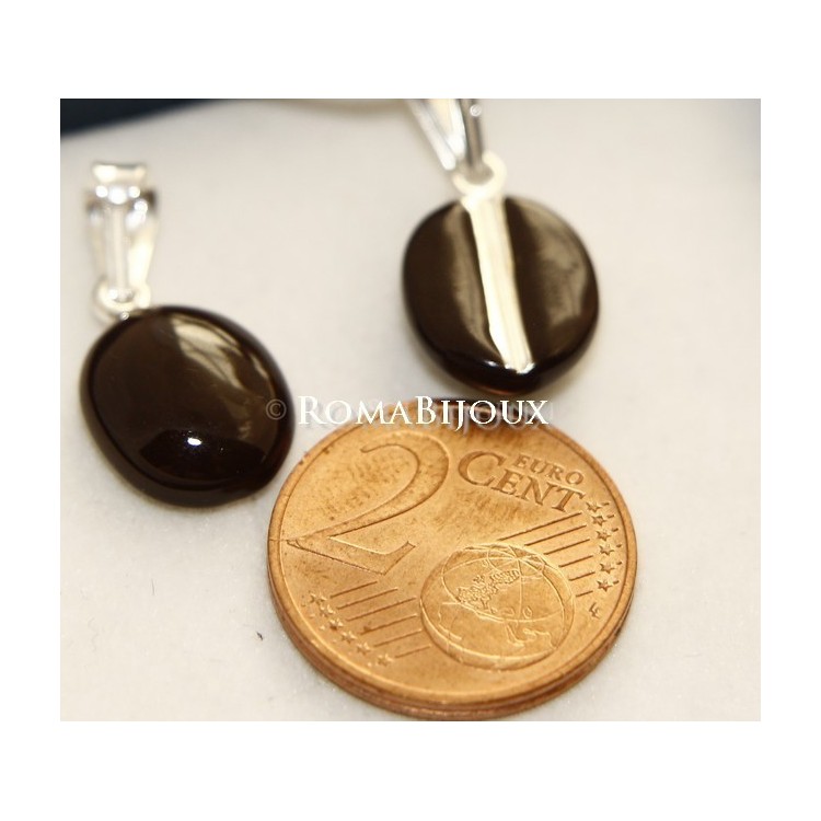 RMB|Ciondolo Argento 925 : chicco di caffè !!