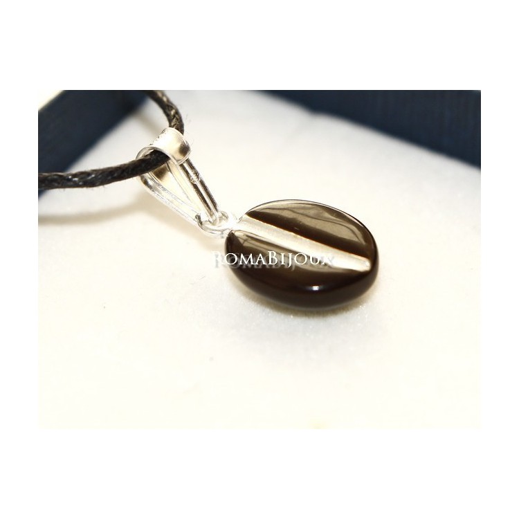 RMB|Ciondolo Argento 925 : chicco di caffè !!