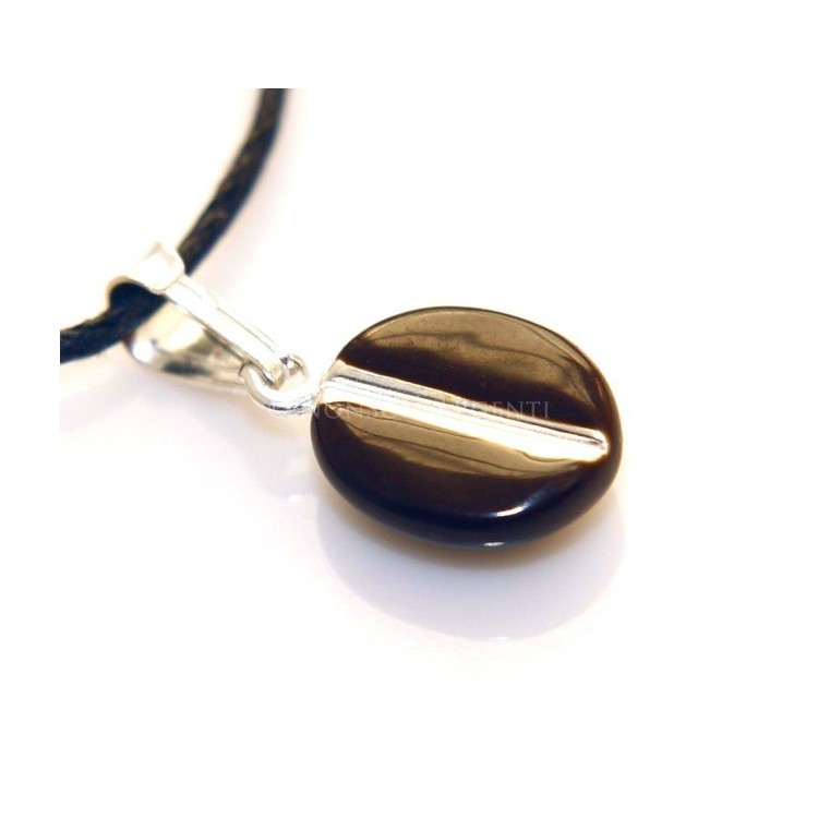 RMB|Ciondolo Argento 925 : chicco di caffè !!