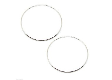RMB|925: Women's earrings anelle circles classic smooth bushings 71 mm light silver