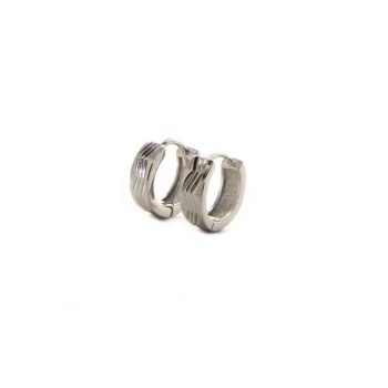 RMB|Silver 925: Men's and Women's Snaps Earrings Zig Zag 12mm (1 pair)
