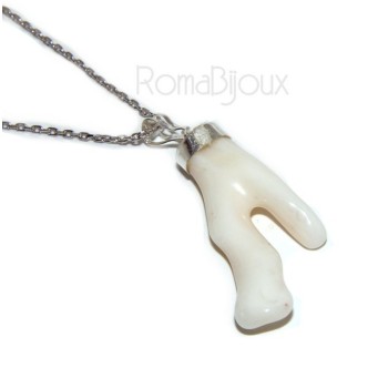 RMB|925 sterling silver 925 sterling silver pendant and necklace with white natural coral