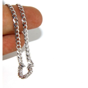 RMB|SILVER 925 rhodium plated male cuff bracelet 3 mm long 18 cm long