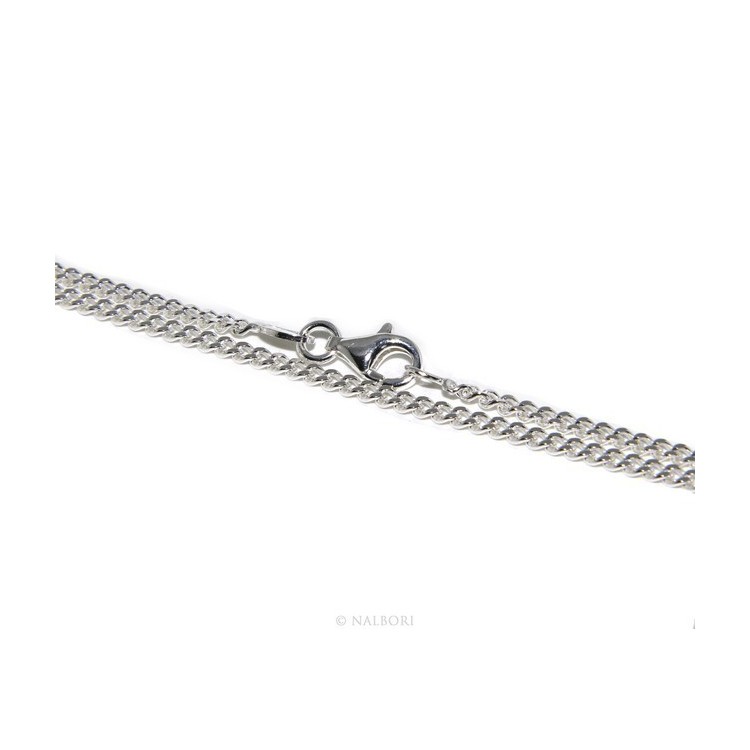 RMB|catena argento 925 grumetta da 2mm diamantata chiara 50 o 60 cm uomo donna