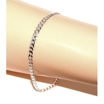RMB|ARGENTO 925 : Girocollo collana o bracciale uomo donna grumetta diamantata 3mm chiara sbiancata