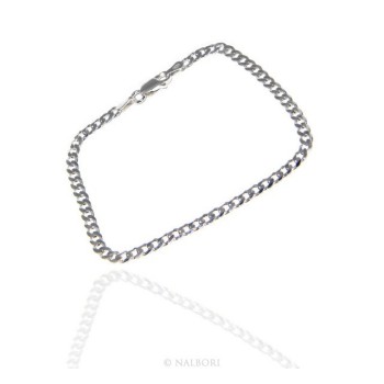 RMB|ARGENTO 925 : Girocollo collana o bracciale uomo donna grumetta diamantata 3mm chiara sbiancata