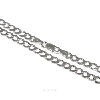 RMB|ARGENTO 925 : Girocollo collana o bracciale uomo donna grumetta diamantata 4,5mm chiara sbiancata