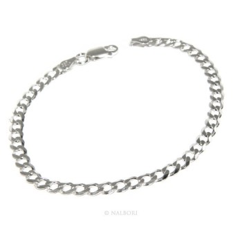 RMB|ARGENTO 925 : Girocollo collana o bracciale uomo donna grumetta diamantata 4mm chiara sbiancata
