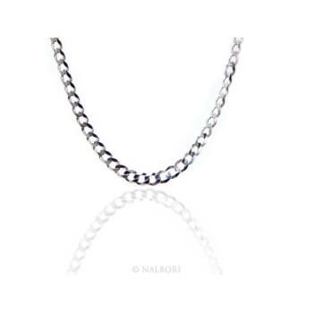 RMB|SILVER 925: Necklace or Man's Bracelet Women's Bracelet Diameter 4 mm Light Bleached