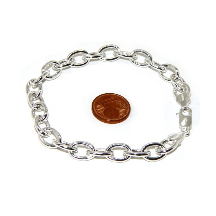 RMB|SILVER 925: Choker necklace or bracelet clear oval rings women bleached
