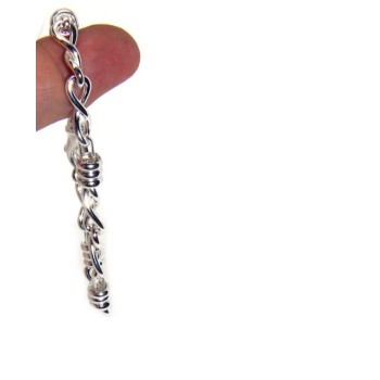 RMB|ARGENTO 925 chiaro bracciale donna infinito e rondelle 17,50 cm