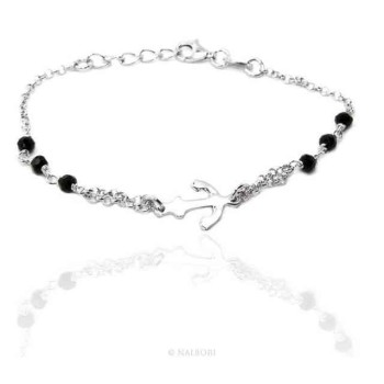 RomaBijoux|bracciale targa da uomo o donna in argento 925 , catena rolo' ancora