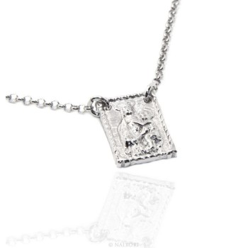 RMB|Silver 925: Necklace man or woman with Madonna pendant with baby